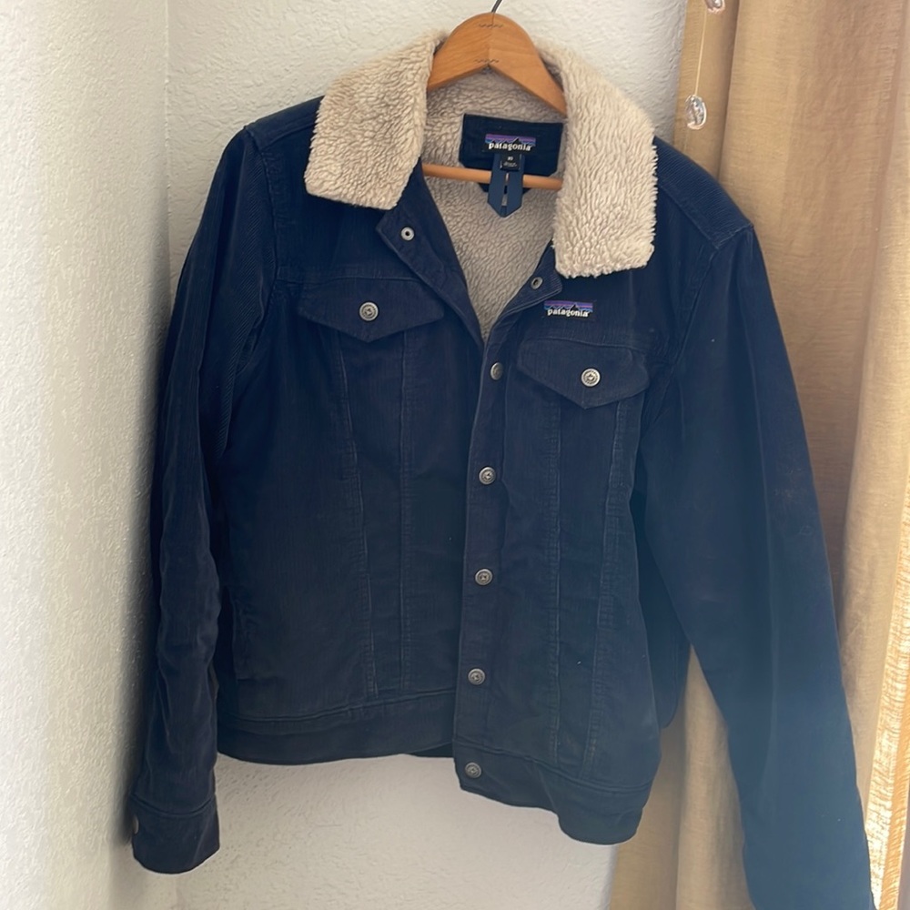 Blue Patagonia Pile Lined trucker jacket, men’s XS